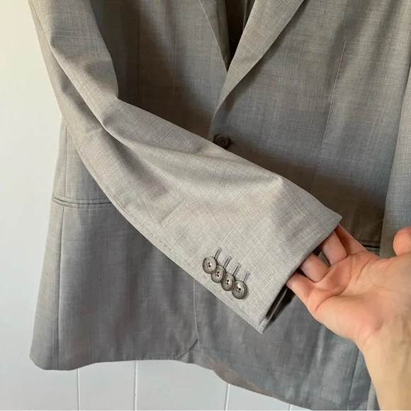 Suitsupply Light Grey Blazer Jacket Havana S140s Wool Carlo Barbera Italy Slim - Picture 3 of 15